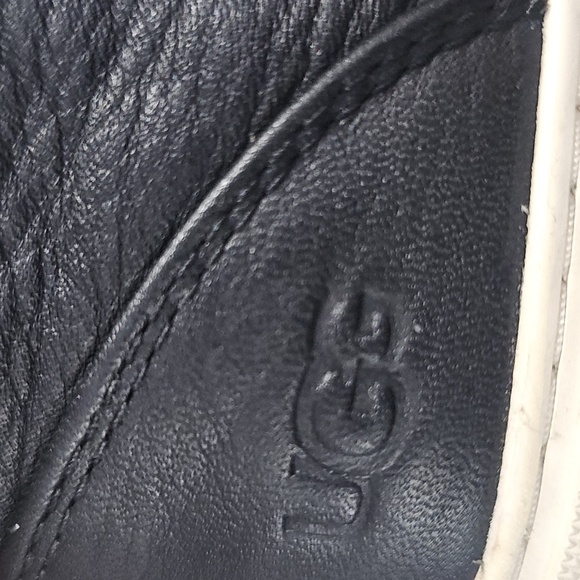 UGG Olli High Top Sneakers Women’s Size 8.5 Black Leather Casual Street Style - Picture 2 of 16